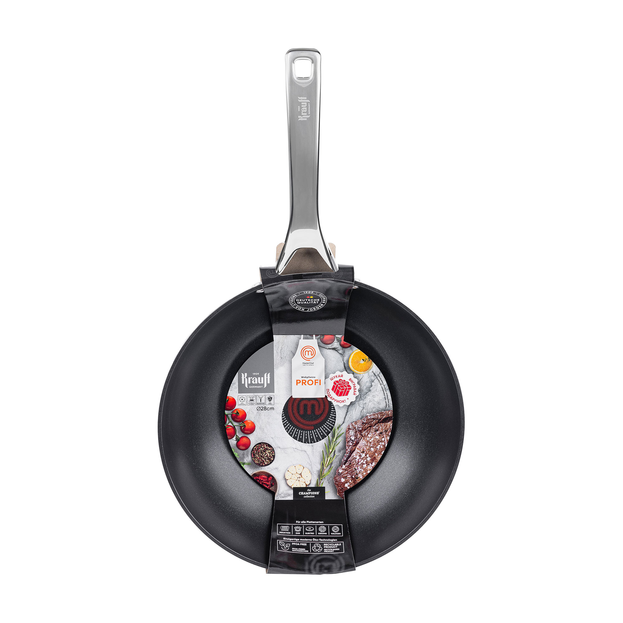 Сковорода WOK Krauff MasterChef WOK, без кришки, 28 см (25-45-219)